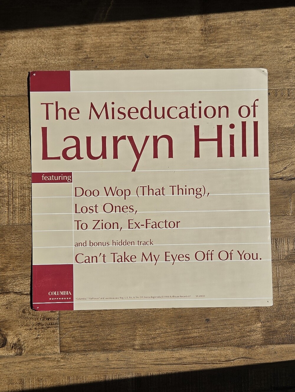 Vtg 1998 The Miseducation of Lauryn Hill Signed 2-sided Promo Poster The Fugees - Picture 4 of 5